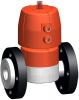 SYGEF Standard Membranventil Typ DIASTAR Ten FC (Federkraft schliessend) Mit Losflanschen PP-V Zoll