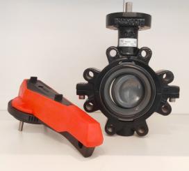 Absperrklappe 90DN80 GGG40 / PVC /EPDM VA als Enkdklappe 