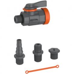 Laborkugelhahn Typ 522 PVC-U mit  Innen und Aussengewinde 1/4" 