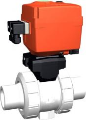 SYGEF Standard Kugelhahn Typ 127 100-230V Mit integrierter Handnotbetätigung Mit Stumpfschweissstutz 