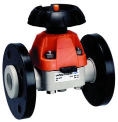 PROGEF Standard Membranventil Typ 317 Mit Losflanschen PP-V metrisch 