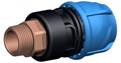 Übergangskupplung Metall (Messing), Außengewinde 