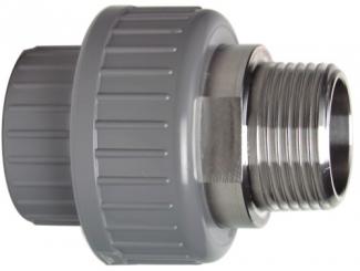 Übergangsverschraubung ABS/Edelstahl metrisch R 