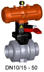 Kugelhahn Typ 230 ABS  FC (Federkraft schliessend) Mit Handbetätigung Mit Klebemuffen metrisch 