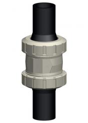 PROGEF Standard Rückschlagventil Typ 561 Mit Stumpfschweissstutzen lang PE100 SDR11 metrisch 