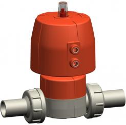 PROGEF Standard Membranventil Typ DIASTAR Ten DA (Doppelt wirkend) Verschraubungen mit Stumpfschweis 