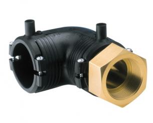 Übergangswinkel 90° PE/Messing (CW617N) Innengewinde 