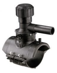 Anbohrschelle mit Gas-Stop Typ AD UE Mit 360° drehbarem Abgang 