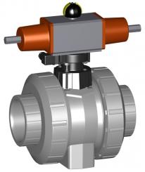 Kugelhahn Typ 230 PVC-C  FC (Federkraft schliessend) Ohne Handbetätigung Mit Klebemuffen metrisch 