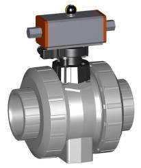 Kugelhahn Typ 230 PVC-C  DA (Doppelt wirkend) Ohne Handbetätigung Mit Klebemuffen metrisch 