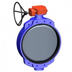 Wafer-Style, Zwischeneinbau Absperrklappe Metall Typ 039 Mit Handgetriebe  Flansch Norm metrisch - PN10  DN350 - DN1200 