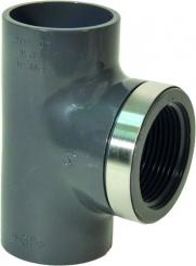 T 90° PVC-U mit IG im Abgang 