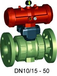 PROGEF Standard Kugelhahn Typ 231  DA (Doppelt wirkend) Ohne Handbetätigung Mit Festflanschen PP-H g 