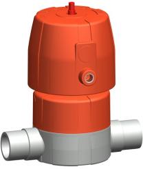 Membranventil Typ DIASTAR Six PVC-C FC (Federkraft schliessend) Mit Klebestutzen metrisch 