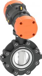 Lug-Style Endeinbau Absperrklappe Typ 243 PVDF FO (Federkraft offen) Flansch Norm metrisch 