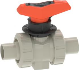 PROGEF Standard Linearkugelhahn Typ 546 L Pro PP-H Mit Stumpfschweissstutzen IR-Plus metrisch 