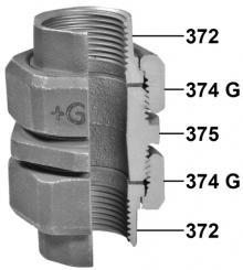 350 Serviceverschraubung, flach dichtend, mit Innengewinden 