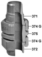 351 Serviceverschraubung, flach dichtend, mit Innen- und Aussengewinde 