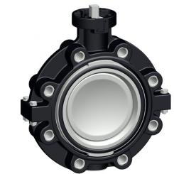 Endeinbauklappe Typ 578 PVC-C  Handhebel mit Rasterstellungen 