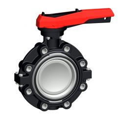 Endeinbauklappe Typ 578 PVC-C  Handhebel mit Rasterstellungen 