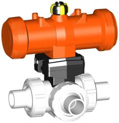 SYGEF Standard 3-Weg Kugelhahn Typ 287 Horizontal/T-Bohrung Ohne Handbetätigung Mit Stumpfschweissst 