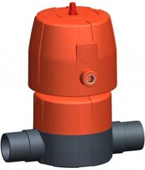 Membranventil Typ DIASTAR Six PVC-U FC (Federkraft schliessend) Mit Klebestutzen metrisch 