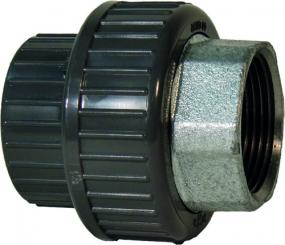 Übergangsverschraubung PVC-U/Temperguss galvanisiert mit Innengewinde 