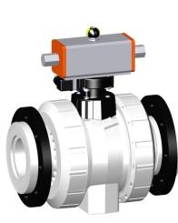 SYGEF Standard Kugelhahn Typ 232 Funktion DA (Doppelt wirkend) Ohne Handbetätigung Mit Losflanschen 