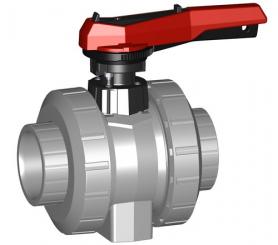 Kugelhahn Typ 546 PVC-C abschliessbar Mit Klebemuffen metrisch 