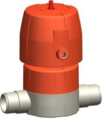PROGEF Standard Membranventil Typ DIASTAR Six FC (Federkraft schliessend) Mit Muffenschweissstutzen 