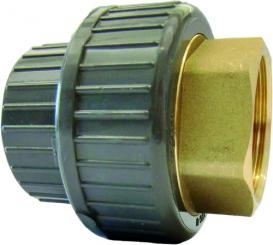 Übergangsverschraubung PVC-U/Messing mit IG 