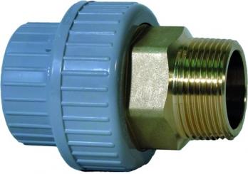 Übergangsverschraubung PVC-C/Messing metrisch R 
