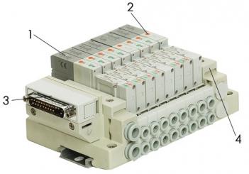 Vorsteuer-Magnetventil Typ PV2000 2 x 3/2-Wegeventile 