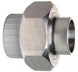 Übergangsverschraubung PVC-C/Edelstahl metrisch-Schweissende 