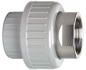 Übergangsverschraubung PVC-C/Edelstahl metrisch  Rp 
