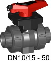 Kugelhahn Typ 546, ABS mit Klebemuffen Multifunktionsmodul mit mechan. Endschaltern Ag, Ni 