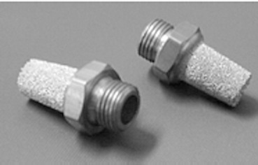 für Pneumatik-Steueranschlüsse Schalldämpfer aus Sintermetall 