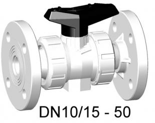 SYGEF Standard Kugelhahn Typ 546 Mit integrierter Befestigung Mit Festflanschen PVDF Dichtfläche ger 