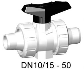 SYGEF Standard Kugelhahn Typ 546 Mit integrierter Befestigung Mit Muffenschweissstutzen metrisch 