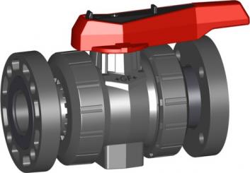 Kugelhahn Typ 546 PVC-U mit Losflanschen PVC-U metrisch 