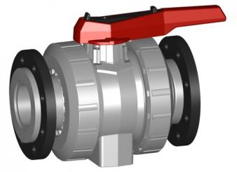 Kugelhahn Typ 546 PVC-C Mit integrierter Befestigung Mit Losflanschen PP-St metrisch 