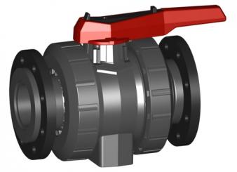 Kugelhahn Typ 546 PVC-U mit Losflanschen PP-St metrisch 