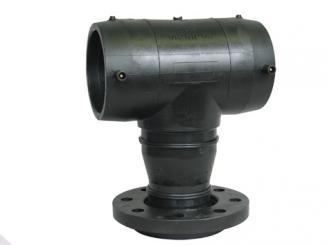 PE-MMA-Stück, Elektroschweiß-T-Stück mit Flanschabgang PE 100, SDR 11 (ISO S5) 