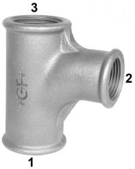 131 Bogen-T-Stück, Abzweig reduziert, ISO/EN E1 