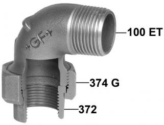 100 Winkelverschraubung, flach dichtend 