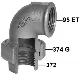 95 Winkelverschraubung, flach dichtend, ISO/EN UA1 