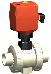 PROGREF Standard Kugelhahn Typ 180 100-230V Mit integrierter Handnotbetätigung Mit Stumpfschweissstu 