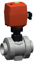 Kugelhahn Typ 179 PVC-C 100-230V Mit integrierter Handnotbetätigung Mit Klebemuffen metrisch 