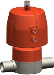 PROGEF Standard Membranventil Typ DIASTAR TenPlus  FC (Federkraft schliessend)  Mit Stumpfschweissst 