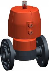 Membranventil Typ DIASTAR TenPlus PVC-U FC (Federkraft schliessend) Mit Losflanschen PVC-U metrisch/ 